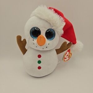 Scoop TY Beanie Baby Snowman‎ 6 Plushy Christmas